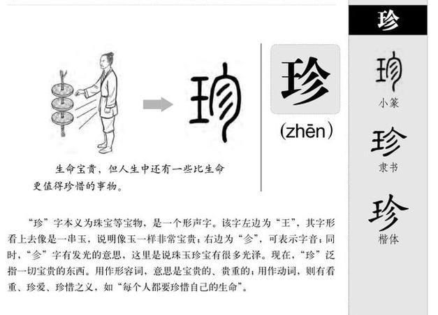 寓意被视为珍宝的字