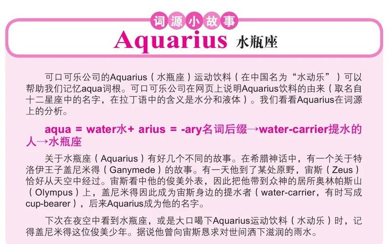 aqua词根来源