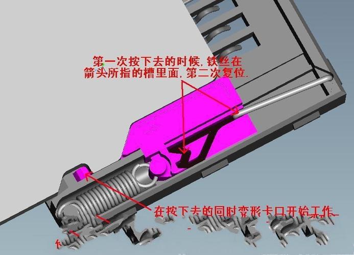 手机卡槽弹出原理图
