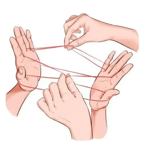 怎么翻花绳两个人