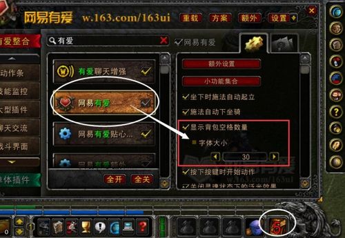 网易有爱插件背包整理怎么设置