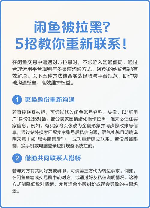 闲鱼对方拉黑怎么联系