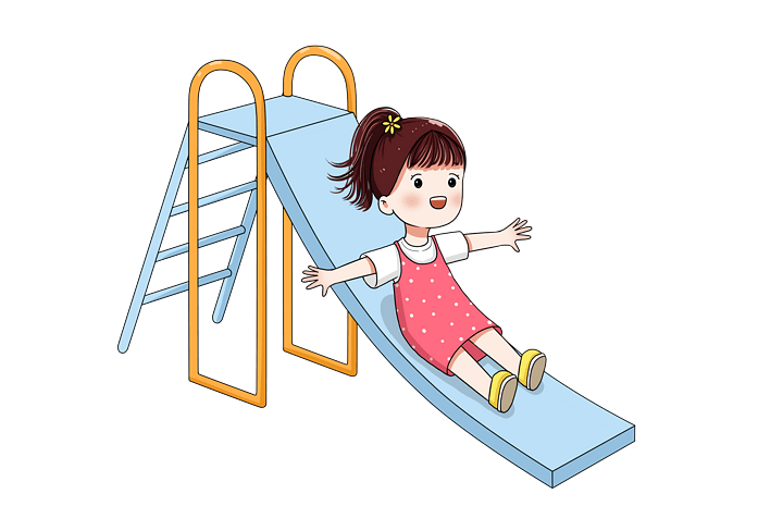 小姑娘滑滑梯动画片缩略图