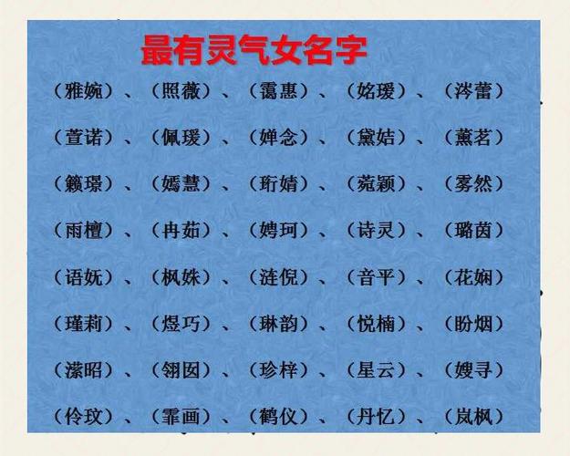 独特稀少女孩名字大全截图