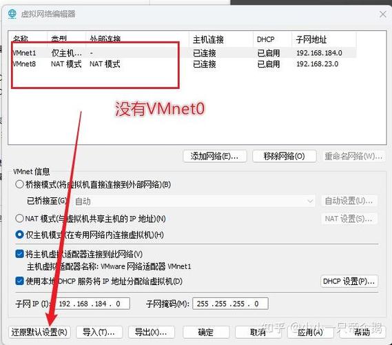 vmware没有vmnet0截图