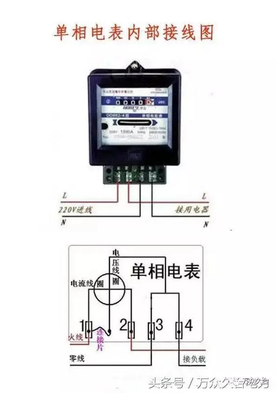 220v单相电表接线图