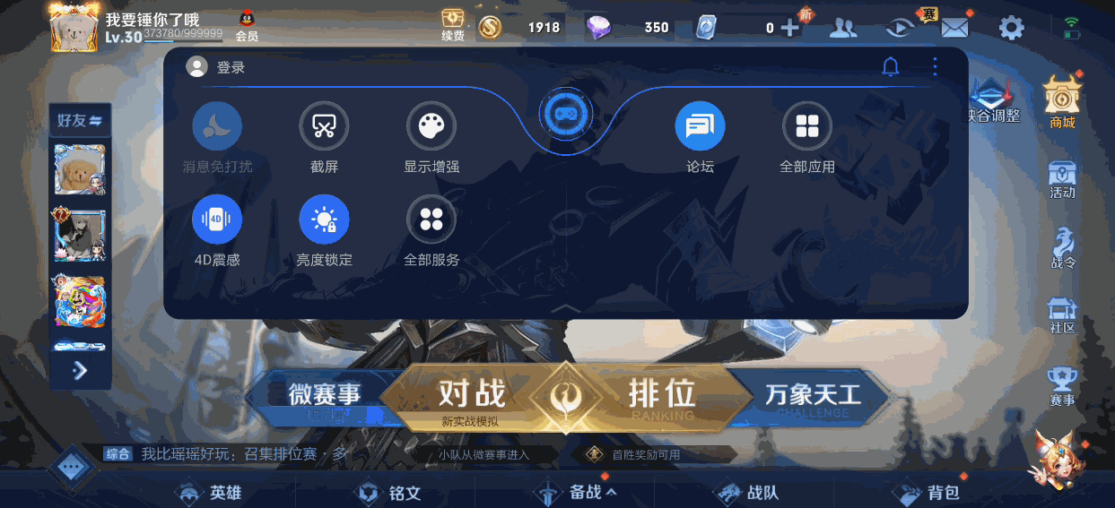 荣耀游戏空间游戏截图