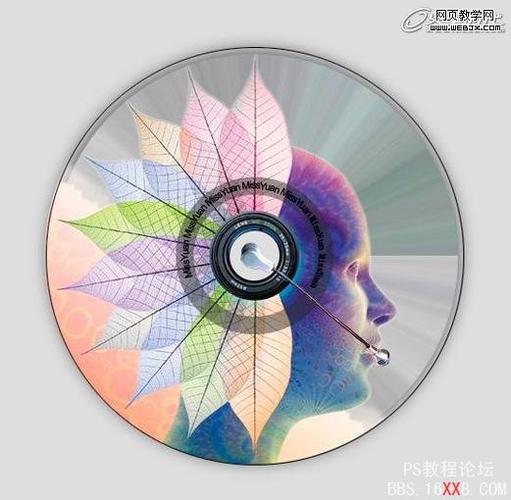 ps里面怎么做出光盘的效果