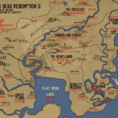 荒野大镖客2中文地图高清
