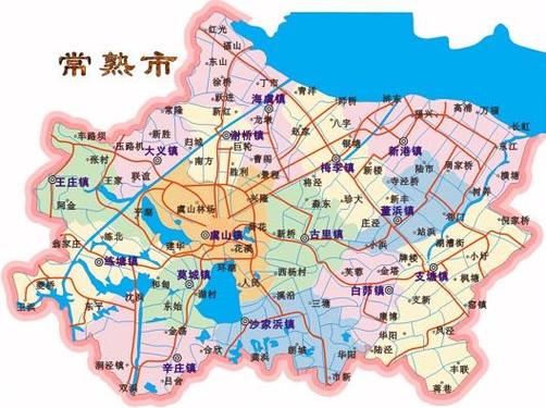常熟市乡镇地图