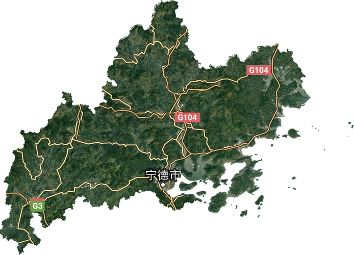 宁德市卫星地图高清村庄地图