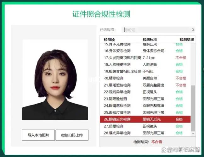 证件照审核不通过的原因