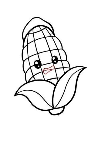 玉米画儿童画玉米
