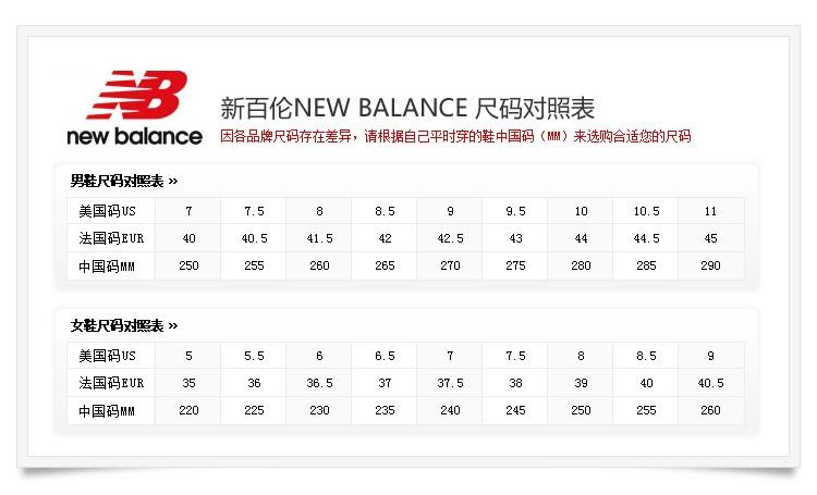鞋的国际尺码对照表