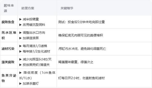 鱼缸腥味大怎么处理