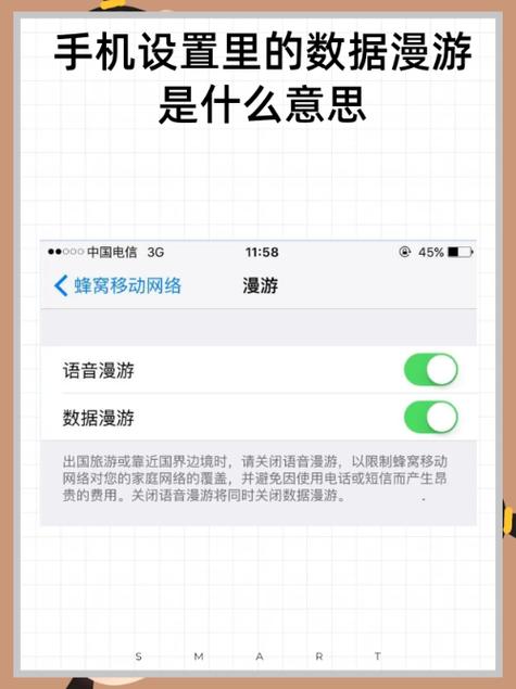 蜂窝数据漫游是什么意思