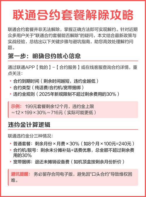 联通怎么解除合约套餐