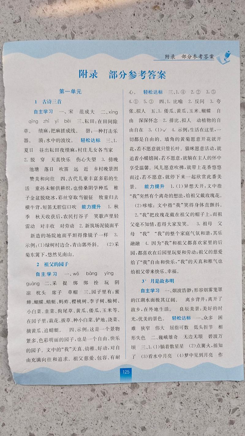 自主能力测评答案