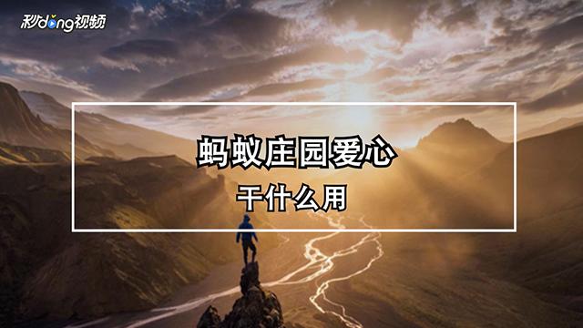 蚂蚁庄园的爱心有什么用
