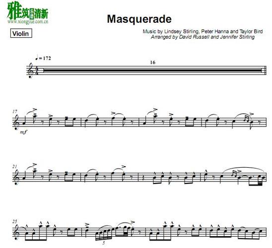 masquerade小提琴纯音乐