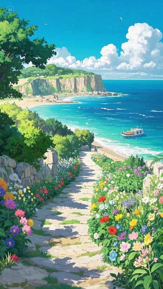 彩色的海