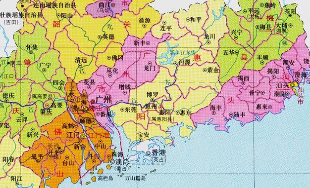 广东省市地图全图