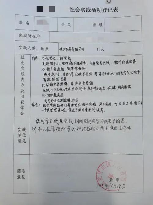 社会实践表电子版下载