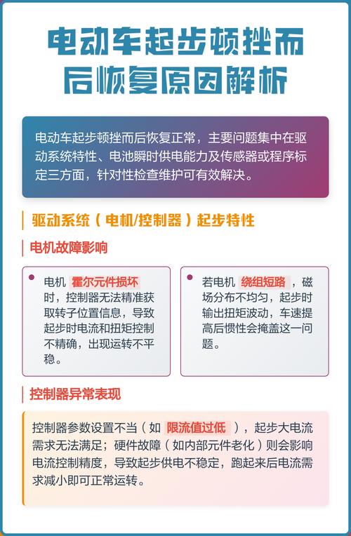电动车刚起步有顿挫,跑起来就好了