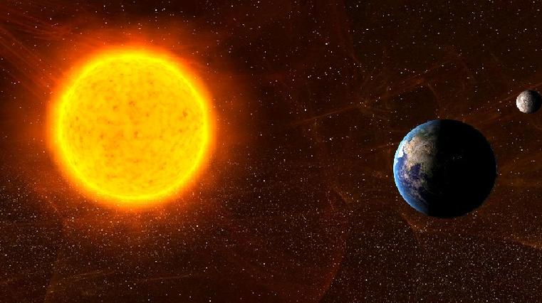 太阳跟地球碰撞会发生什么反应