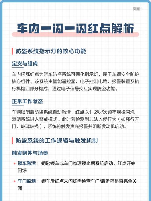 汽车中间有个红点在闪是为什么