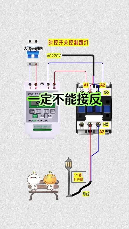 时控开关接线实物图图标