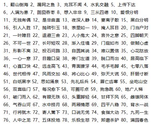 微信小程序成语迷的所有答案
