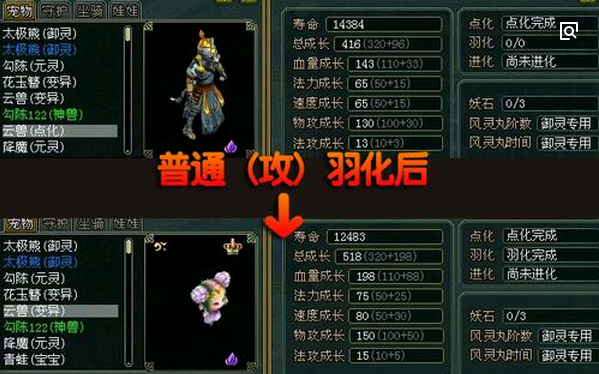 问道羽化神兽怎么合适