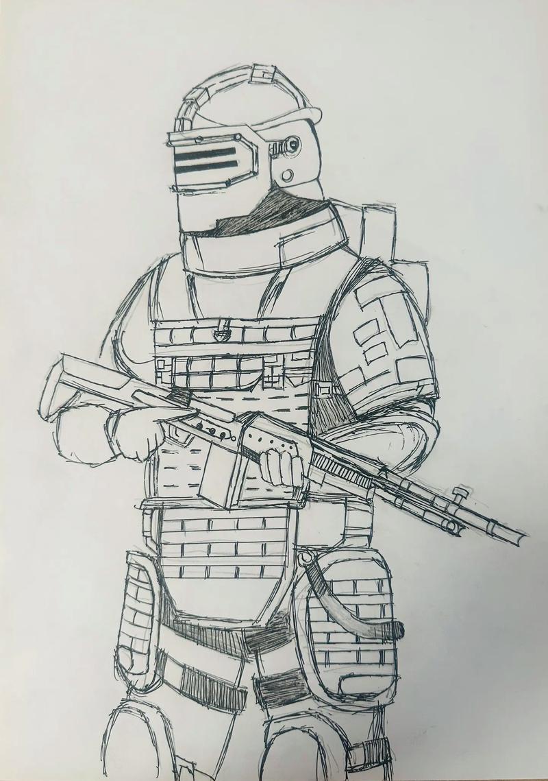 和平精英大砍刀简笔画