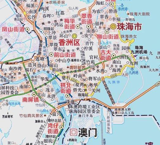 珠海地图电子版高清版