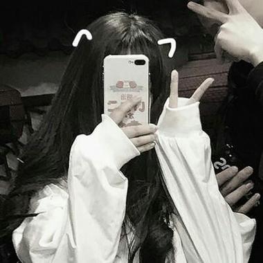 手机挡脸女生图片真人图标
