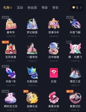 送主播的礼物价格明细