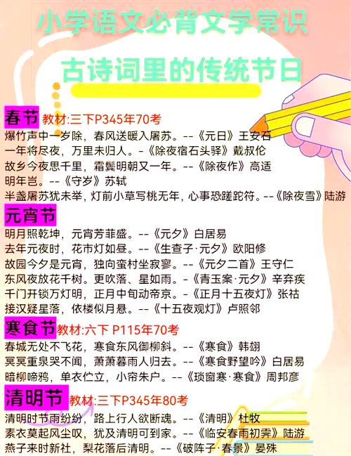 关于各种节日的诗句大全