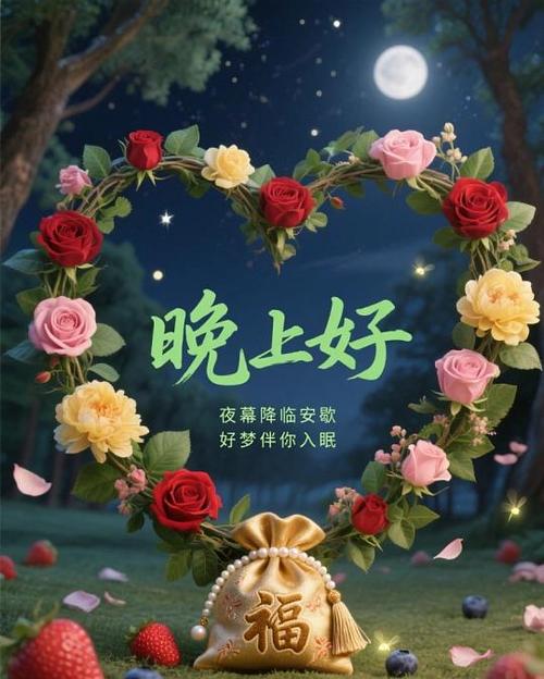 晚上好最美图片