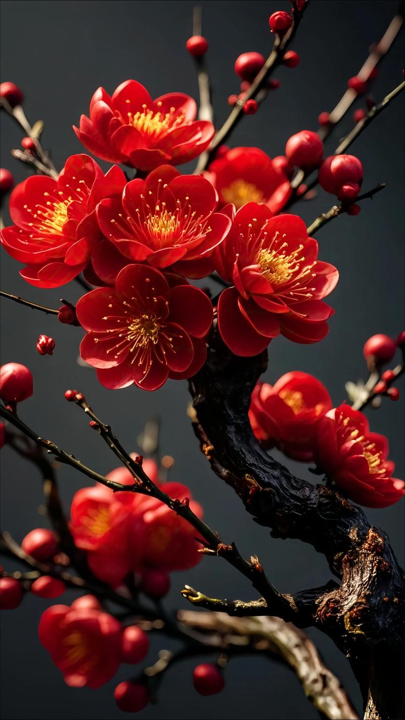 红梅花