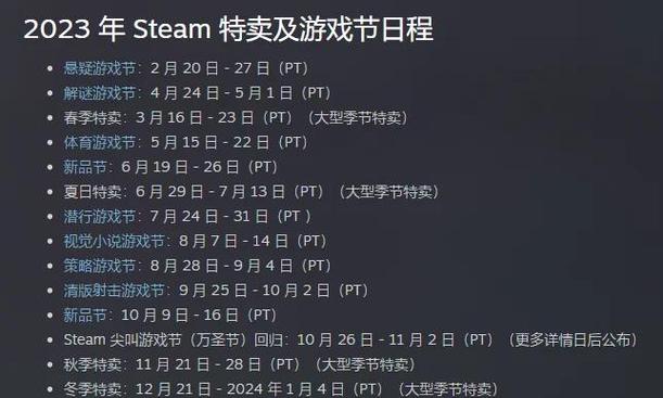 steam一年有几次打折