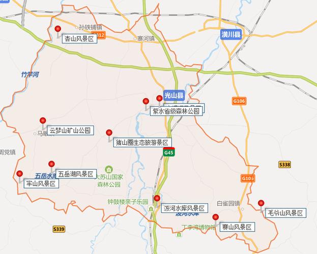 光山县官渡河划分图