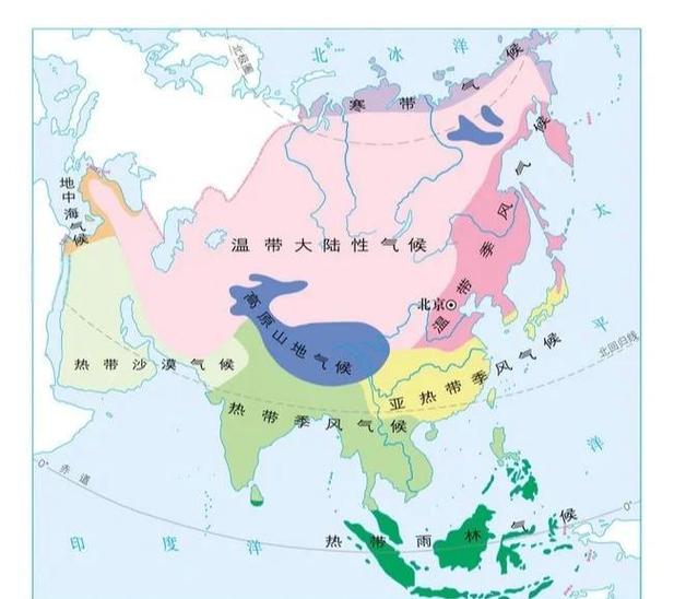 亚洲地形气候