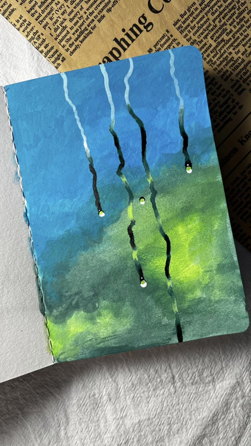 水滴用什么颜色画