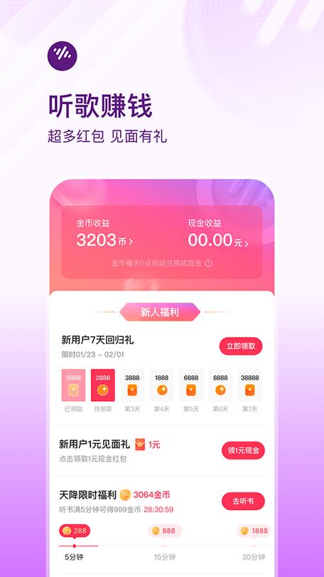 什么软件听歌赚钱快,无门槛