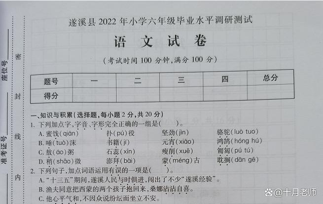 广西小学六年级升学考试