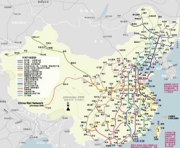 全国火车路线图