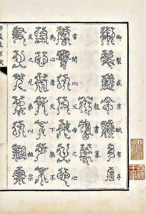 篆书对照表3000字