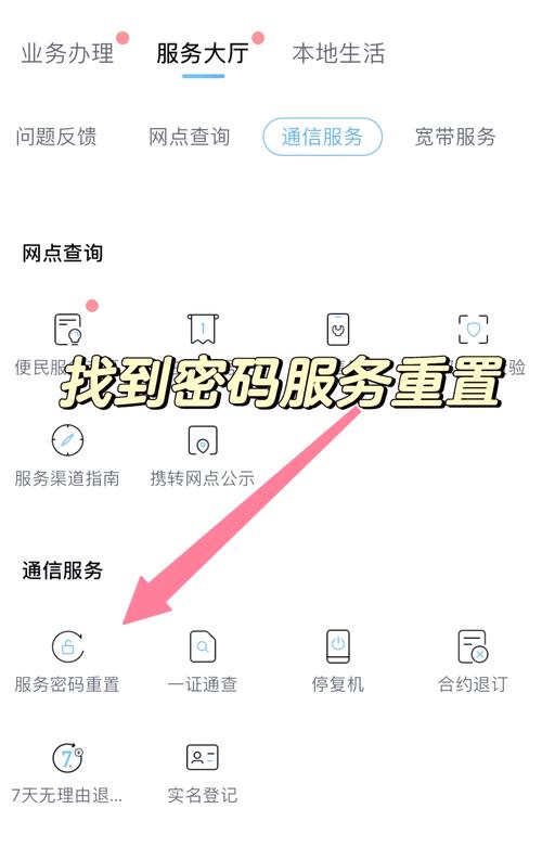 手机卡忘记服务密码
