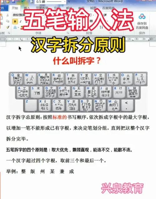 五笔拆字技巧规律